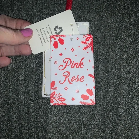 Pink Rose sage green soft sweater. Size Lg. - Picture 3 of 7